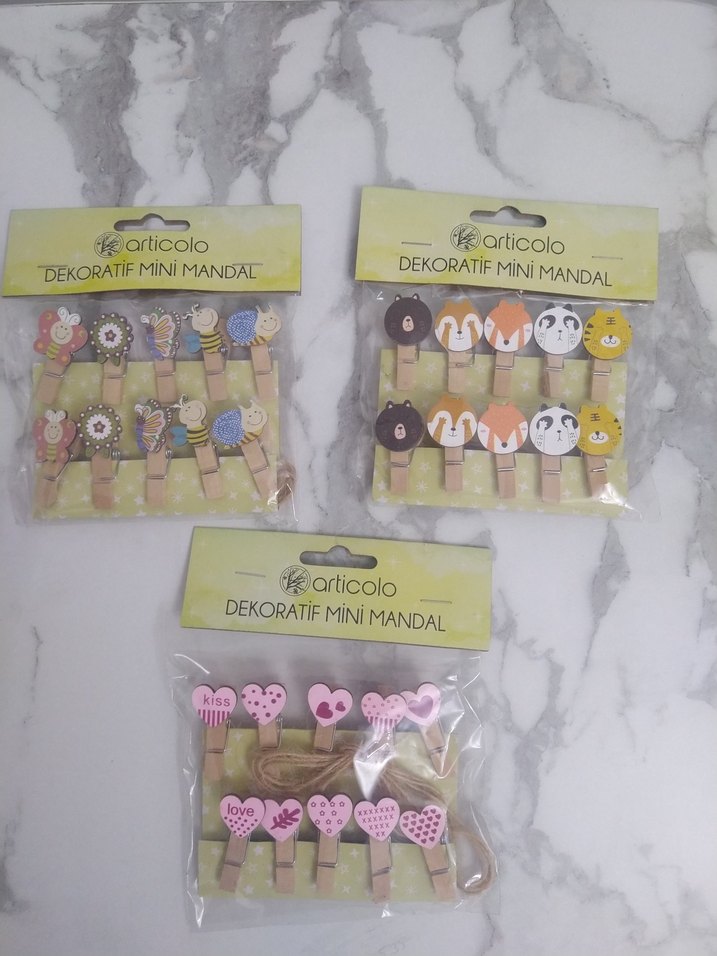 Pastel Renkli Mini Dekoratif Mandallar - Görsel 2