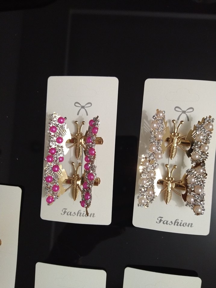 Renkli Payetli Kelebek Saç Tokası Seti - Görsel 2