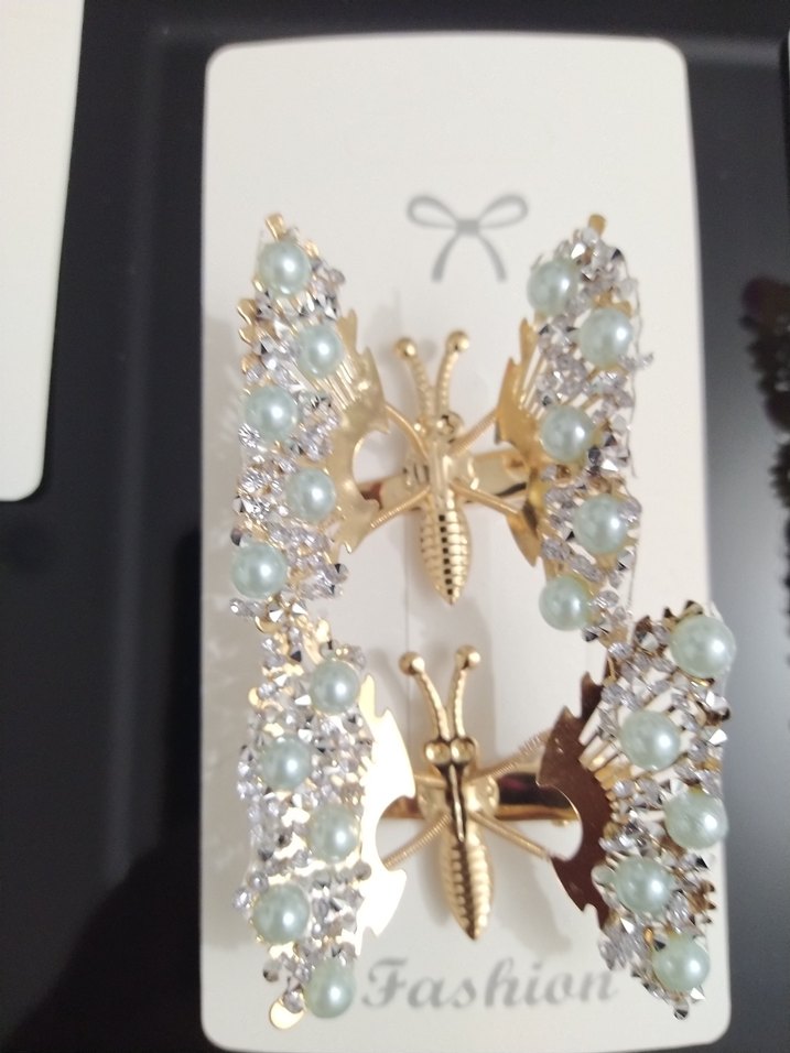 Renkli Payetli Kelebek Saç Tokası Seti - Görsel 3