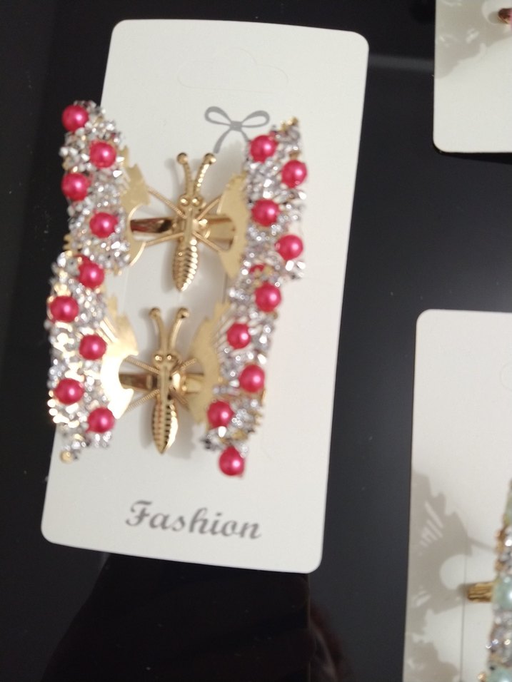 Renkli Payetli Kelebek Saç Tokası Seti - Görsel 5