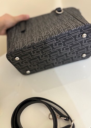 Kadın Siyah Desenli kol Çanta - Görsel 6