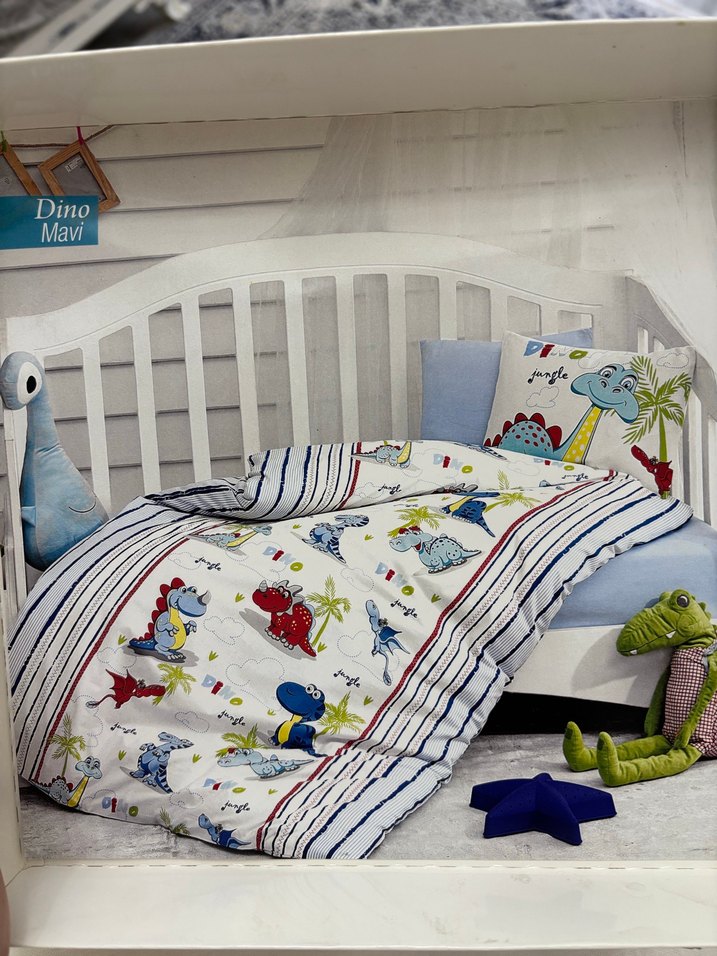 Renkli Baskılı Pamuk Çocuk Nevresim seti - Görsel 3