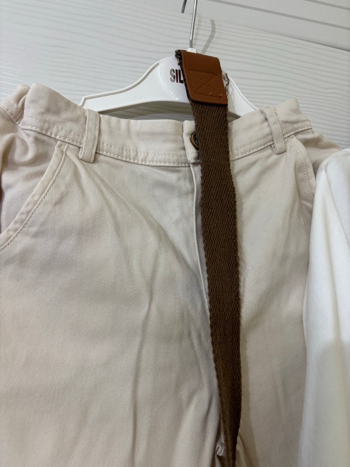 Bej Renkli Bohem Tarz Çocuk Takımı - Görsel 3