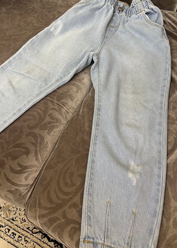 Düğmeli Loose Fit çocuk Jean Pantolon - Görsel 4