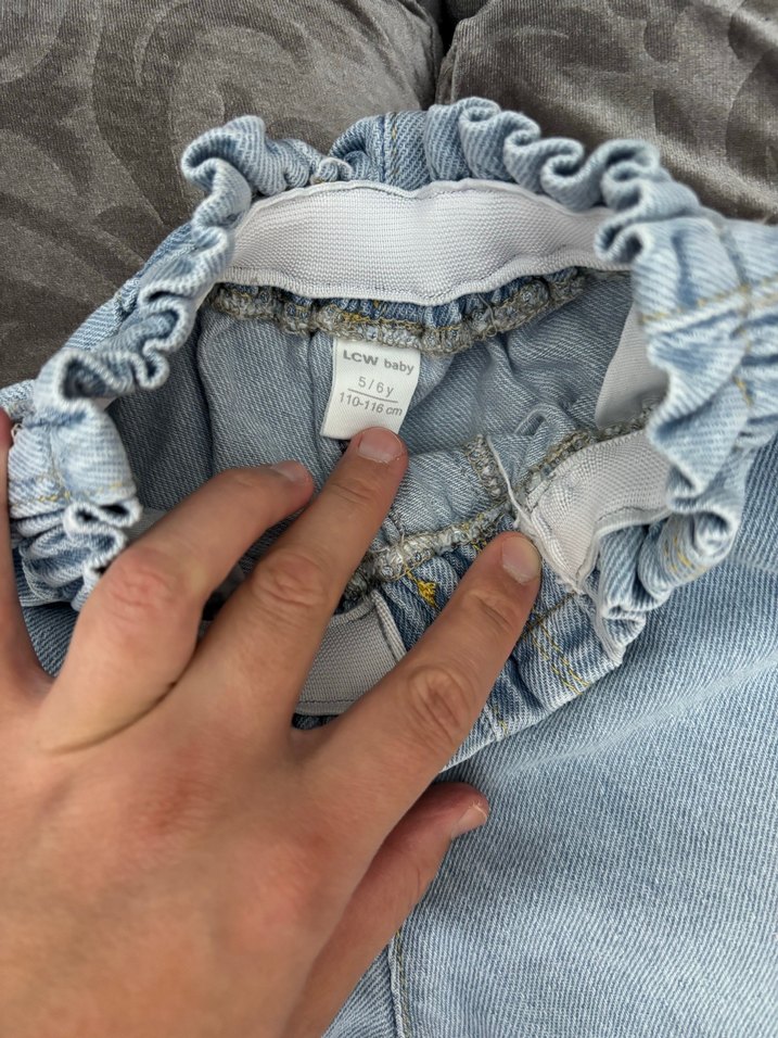 Düğmeli Loose Fit çocuk Jean Pantolon - Görsel 2