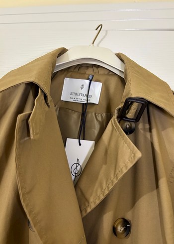 Bej Kadın Kemerli Midi Trençkot - Görsel 2