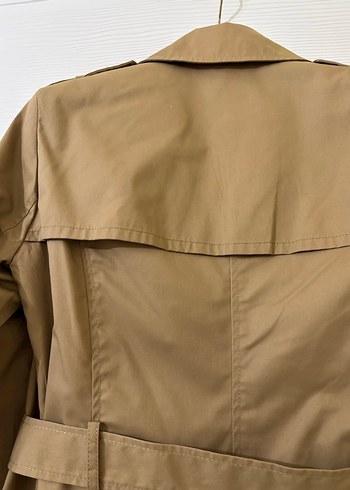 Bej Kadın Kemerli Midi Trençkot - Görsel 4