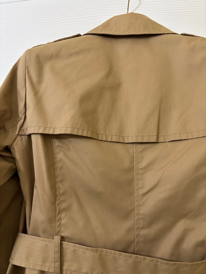 Bej Kadın Kemerli Midi Trençkot - Görsel 4