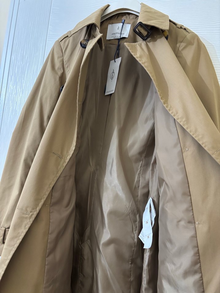 Bej Kadın Kemerli Midi Trençkot - Görsel 3