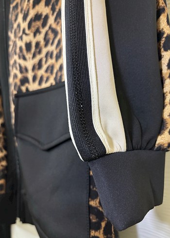 Kadın Leopar Desenli scuba takım - Görsel 2