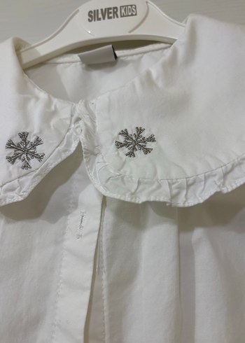 Beyaz Nakışlı Kız Gömlek - Görsel 4