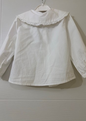 Beyaz Nakışlı Kız Gömlek - Görsel 3