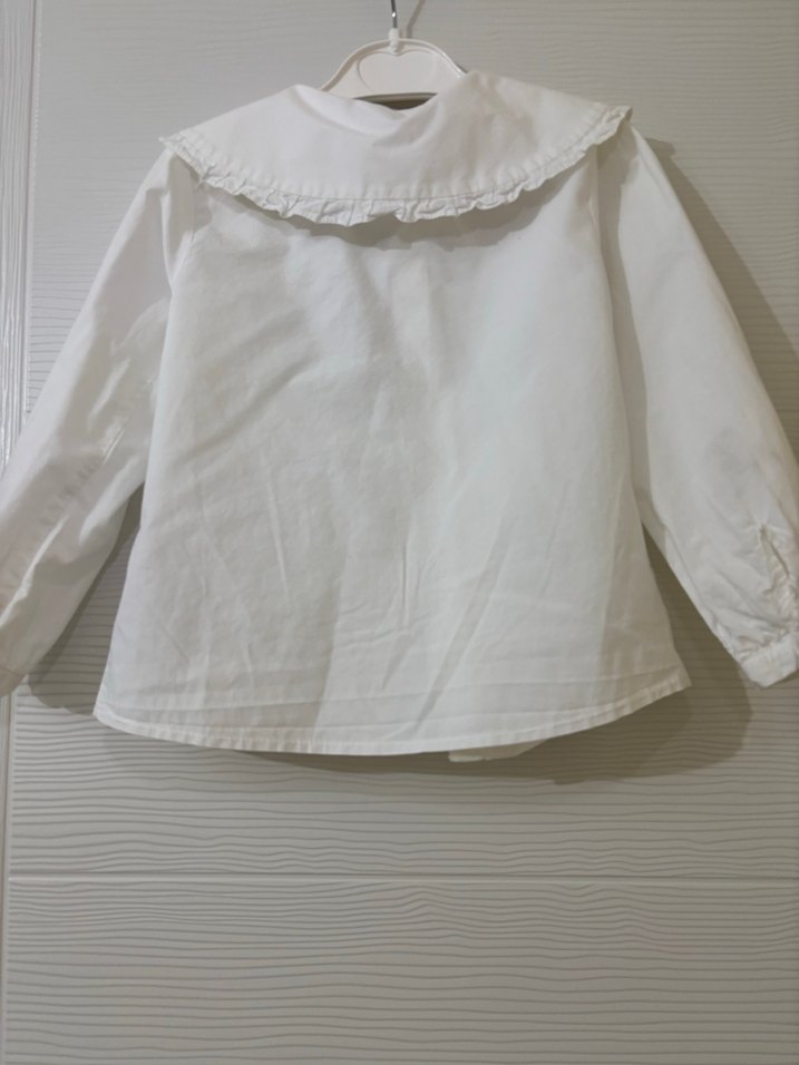 Beyaz Nakışlı Kız Gömlek - Görsel 3