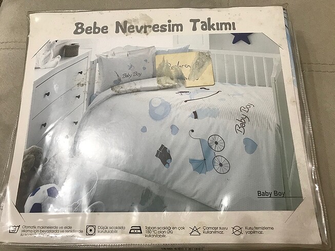 Bebek nevresim takımı paketli ürün