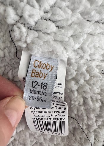 Kapşonlu Düğmeli çocuk Gri Kaban - Görsel 6