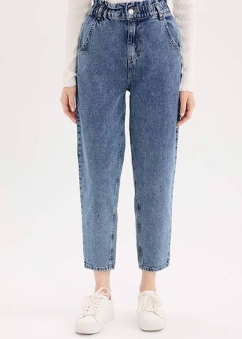 Mavi Bol Kesim Denim Pantolon