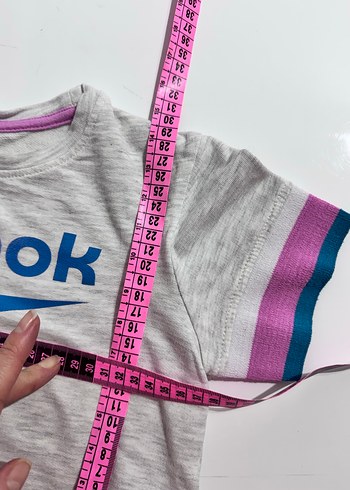 Gri Kız Tişörtü Reebok Baskılı Kısa Kollu - Görsel 5