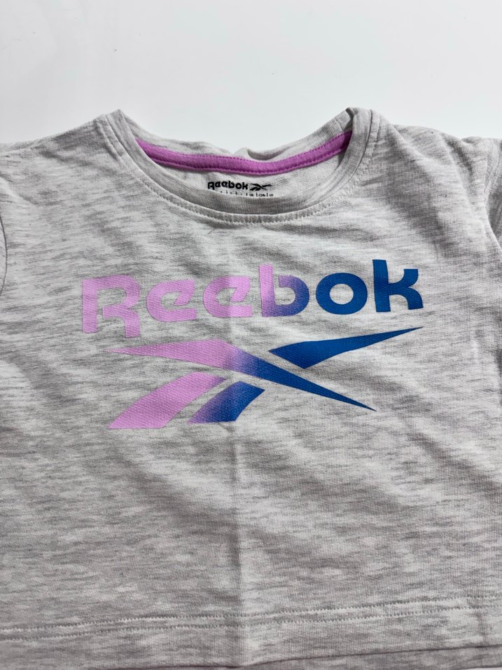 Gri Kız Tişörtü Reebok Baskılı Kısa Kollu - Görsel 4