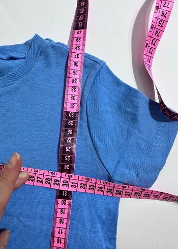 Mavi Kız Çocuk Kısa Kollu Tişört - Görsel 5