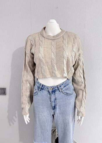 Kısa Triko Kazak - Görsel 4