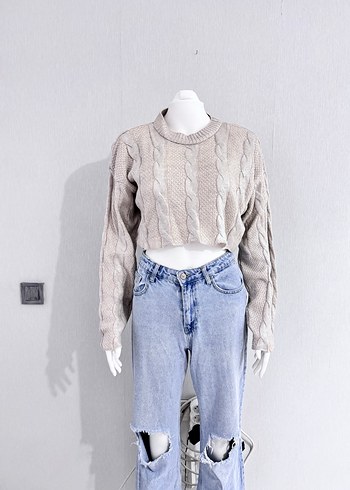 Kısa Triko Kazak - Görsel 3