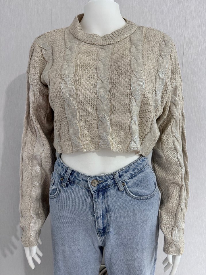 Kısa Triko Kazak - Görsel 5