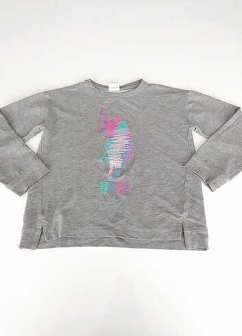 8 Yaş Beden gri Renk us polo sweatshirt ????