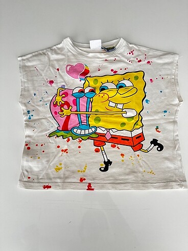7 Yaş Beden Zara süngerbob tshirt