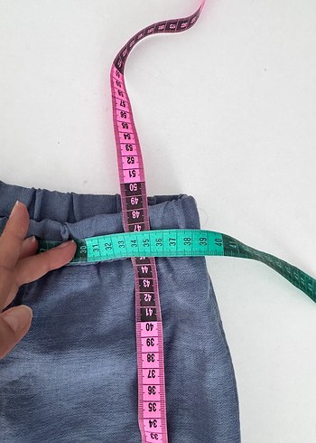 Gri Keten şort - Görsel 5