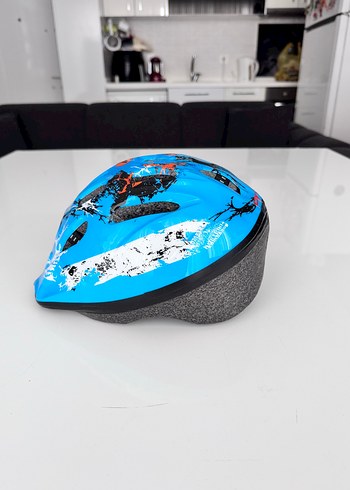 Renkli Desenli Mavi Biker Kask - Görsel 2