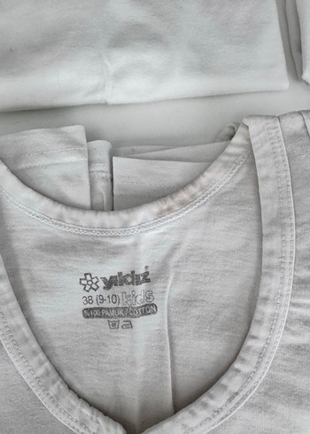 Beyaz Çocuk Atletleri 9'lu Paket - Görsel 4