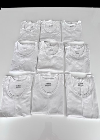 Beyaz Çocuk Atletleri 9'lu Paket - Görsel 2