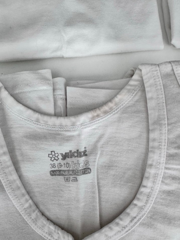 Beyaz Çocuk Atletleri 9'lu Paket - Görsel 4