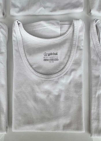 Beyaz Desensiz Çocuk Atlet Seti - Görsel 4