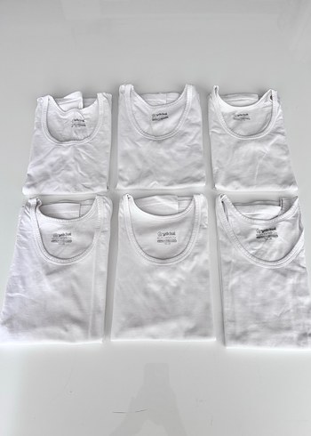 Beyaz Desensiz Çocuk Atlet Seti - Görsel 3