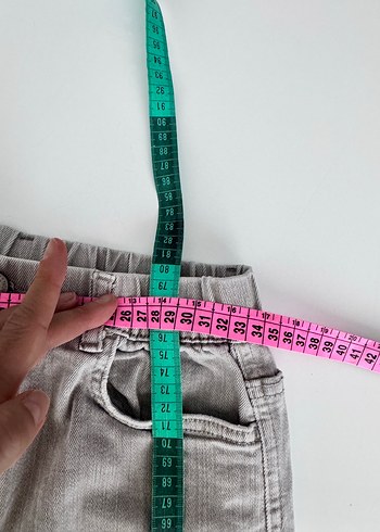 10 Yaş Beden gri Renk Gri Erkek Çocuk Bol Kesim Denim Pantolon