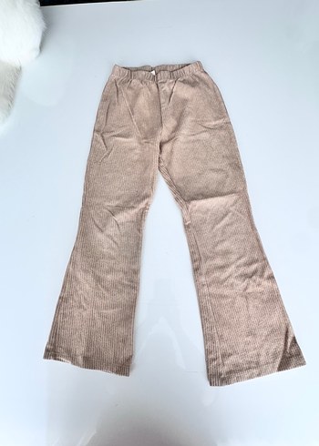 LC Waikiki Bej Kadın Kadife Pilili Salaş Pantolon