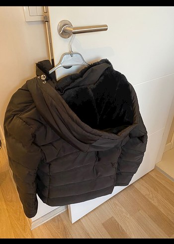 Siyah Fermuarlı Kadın Kışlık Mont - Görsel 3