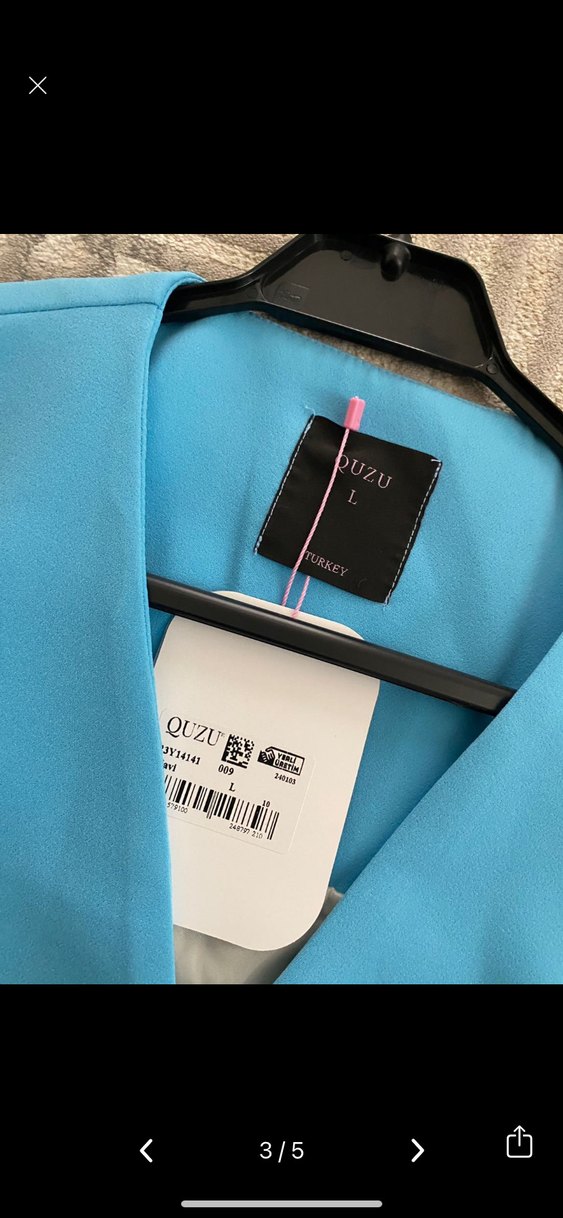 Quzu Mavi Yüksek Bel Cigarette Pantolon - Görsel 3