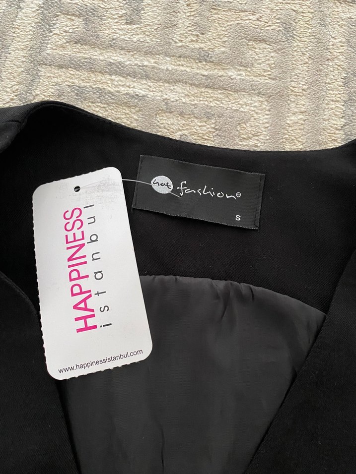 Siyah Düğmeli Kadın Ofis Yeleği - Görsel 4