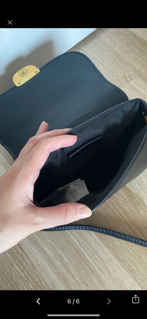 Zincir Detaylı Siyah Deri Kadın Çapraz Çanta - Görsel 4