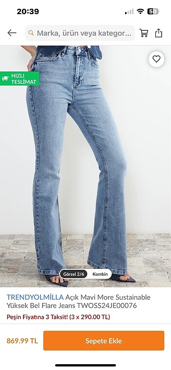 Trendyol & Milla Flare jeans