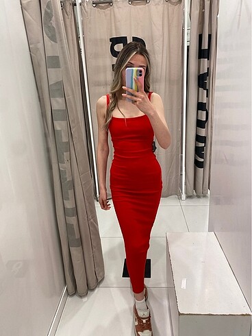 Bershka BERSHKA kırmızı vücudu saran elbise