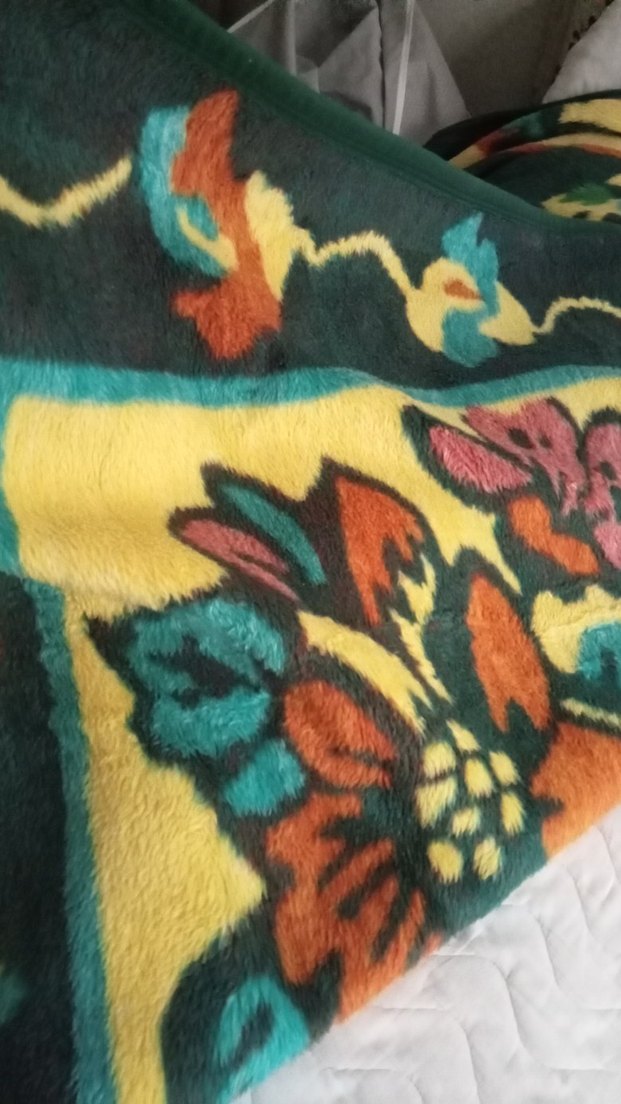 Çiçek Desenli Çok Renkli battaniye - Görsel 3