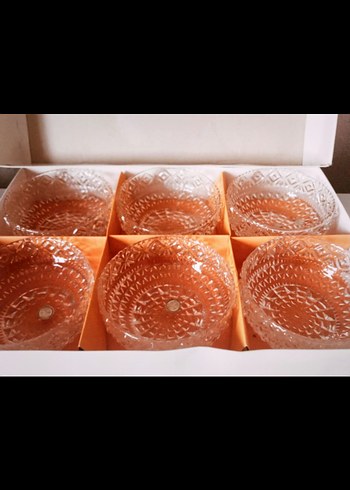 Bordo Yıldız Desenli Cam Kase Seti - Görsel 3