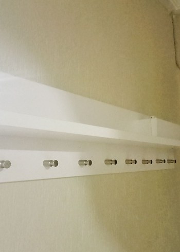 Beyaz ve Gri Çocuk Rafı 80x18 cm - Görsel 4