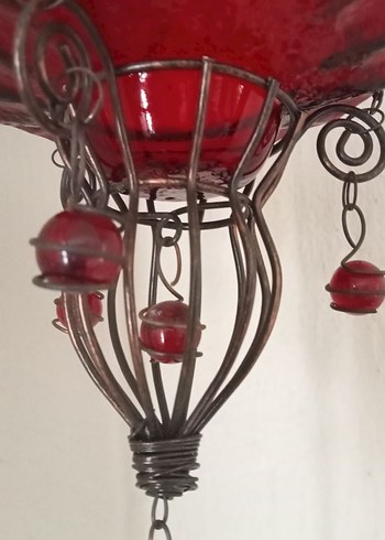 Kırmızı Asılı Mumluk - Görsel 4