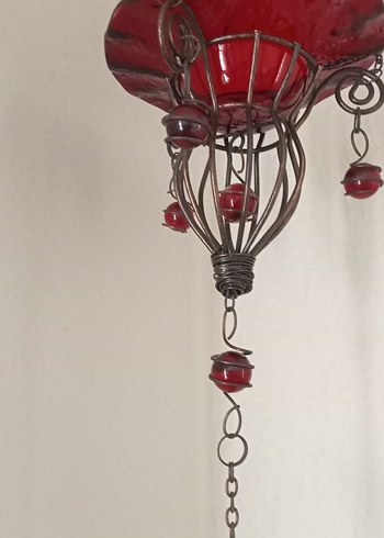 Kırmızı Asılı Mumluk - Görsel 2