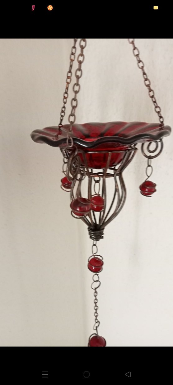 Kırmızı Asılı Mumluk - Görsel 3