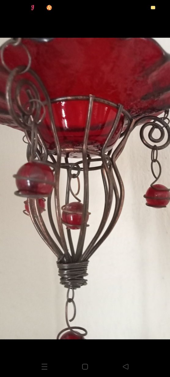 Kırmızı Asılı Mumluk - Görsel 4